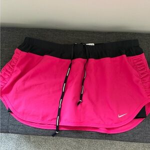 Nike Hot Pink Skort with Black Waistband